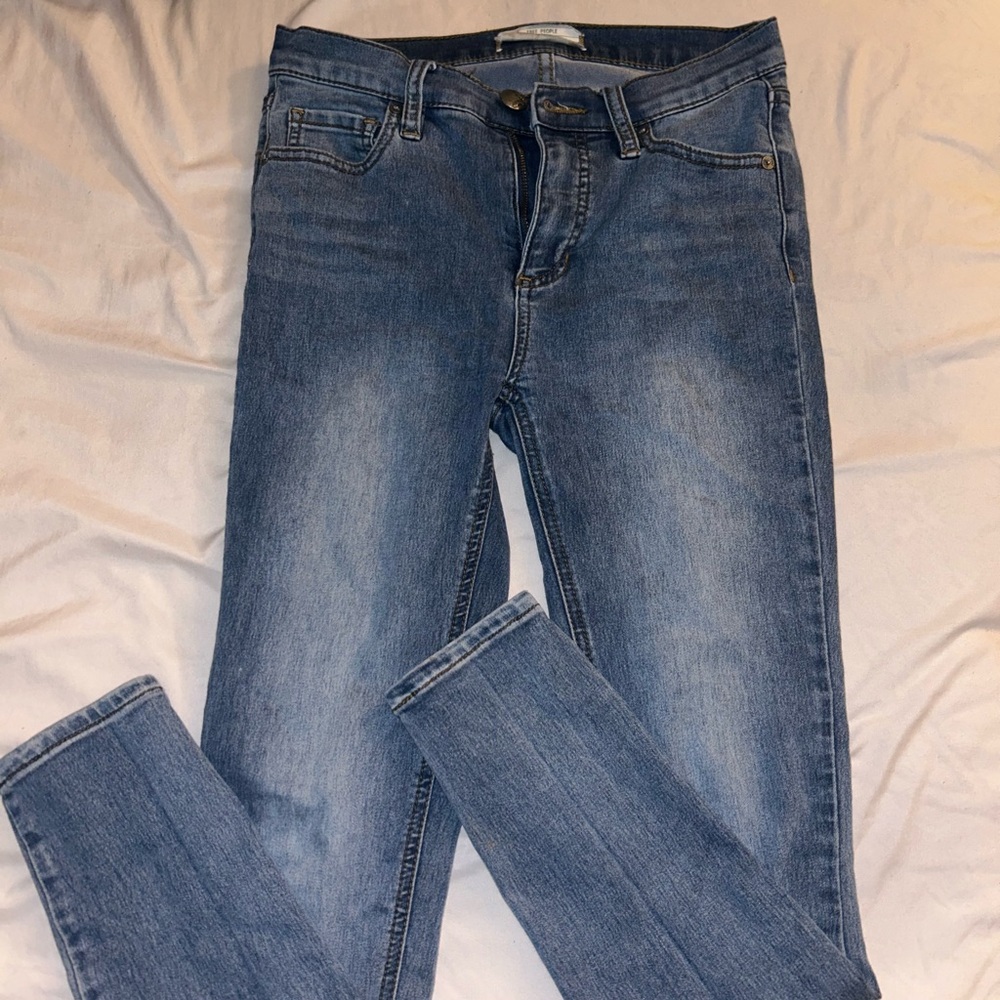 Free People Blue Skinny Jeans
